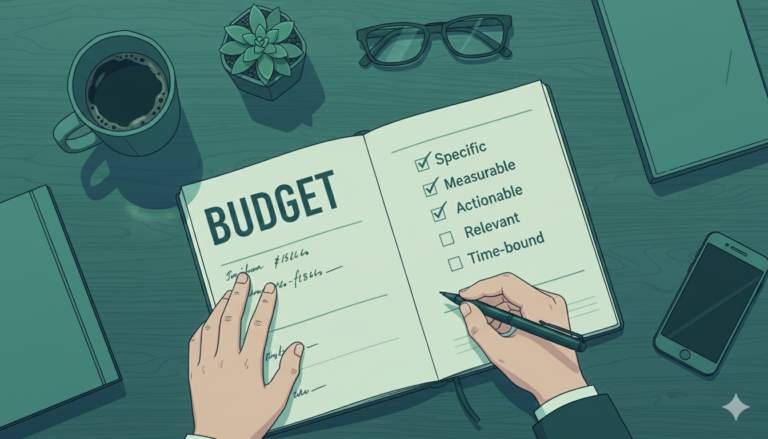 Read more about the article Creating a budget with savings /investment targets using SMART goals